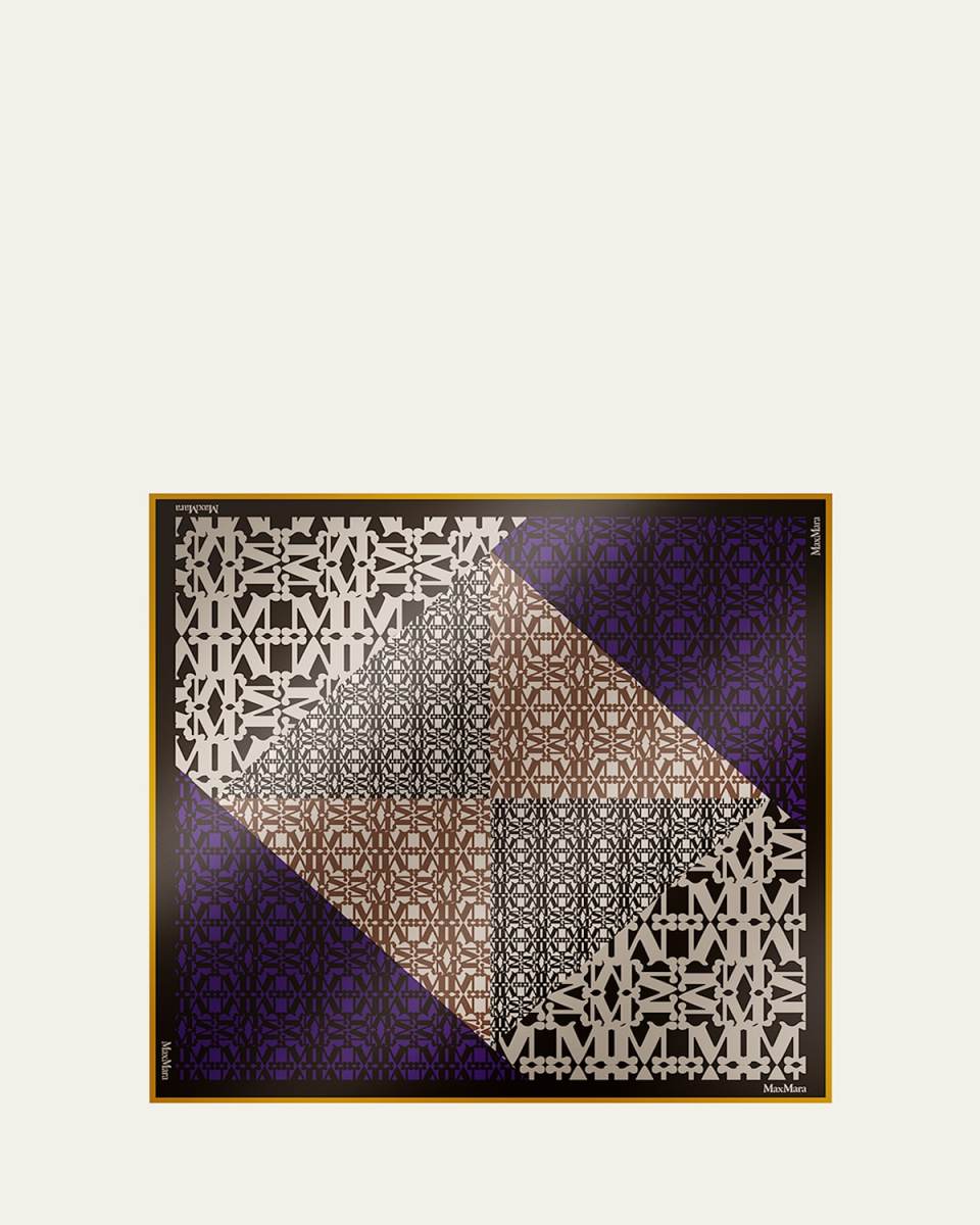 Monogram-Print Silk Scarf